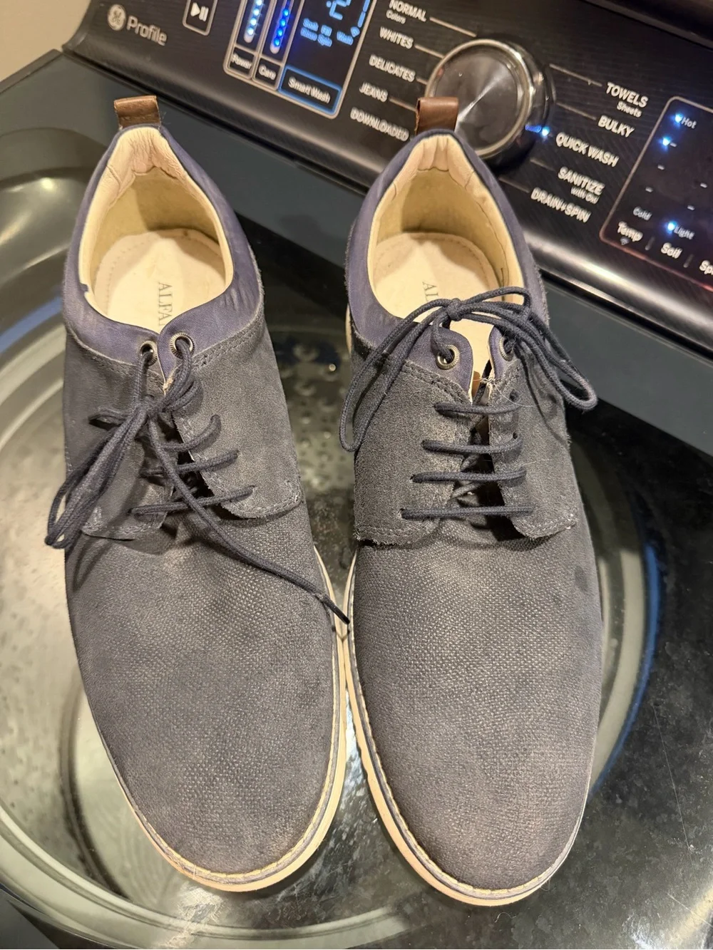 Alfani Men’s Navy Suede Derby Shoes